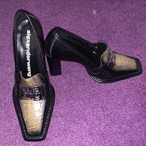 AUTHENTIC ALEXANDER WANG Faux Alligator Heels